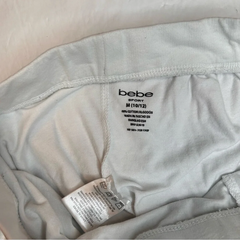 Bebe Sport White Cotton Skort Girls Size M 10/12